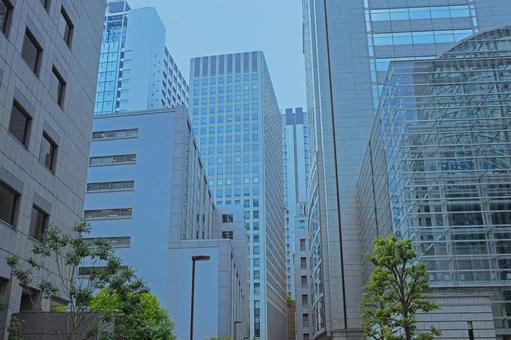 高層ビル オフィス街 高層ビル オフィス街 ビル,ビジネス,仕事の写真素材