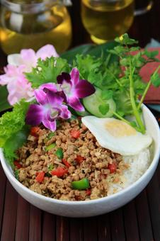 ガパオ ガパオ ガパオ,タイ料理,エスニック料理の写真素材