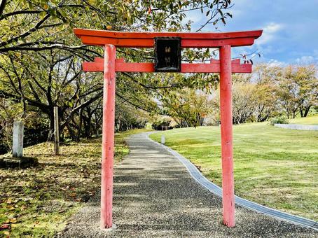 粟嶋神社 縁結,結,空の写真素材
