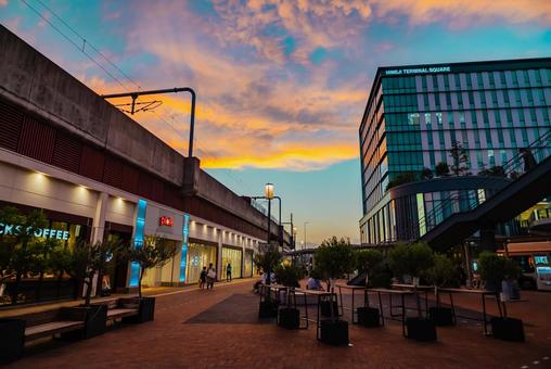 【兵庫】姫路駅の風景 兵庫,姫路,姫路駅の写真素材
