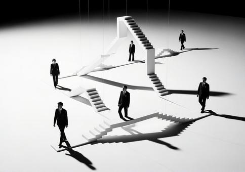 未来を切り拓くビジネス階段の写真