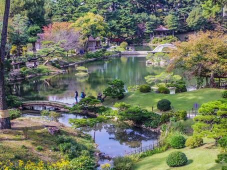 【広島県】広島市の縮景園 縮景園,広島県,広島市の写真素材