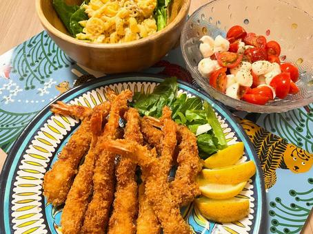 エビフライ エビフライ エビフライ,夕飯,エビの写真素材