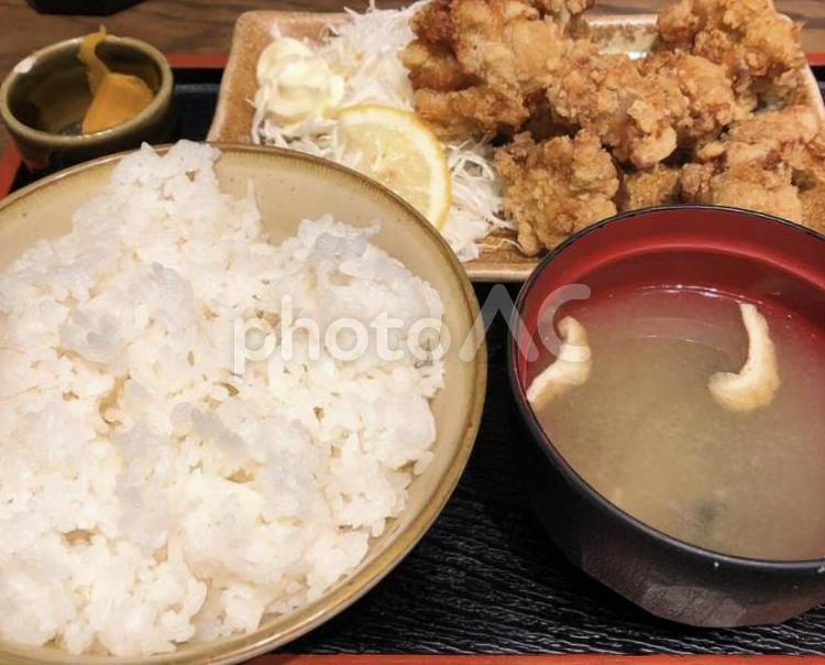 唐揚げ定食 唐揚げ,唐揚,からあげの写真素材