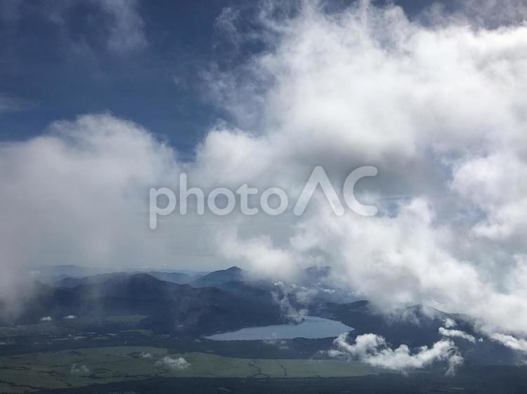 富士山七合目からの風景 富士山,さわやか,晴の写真素材