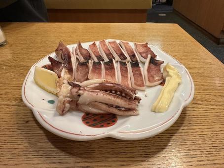 イカの丸焼き イカの丸焼き イカ,海鮮,魚介の写真素材
