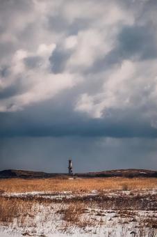 冬の灯台の写真