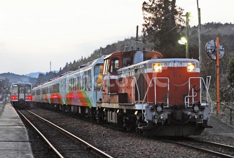 DE10　団体列車　サロンカー 鉄道,電車,線路の写真素材