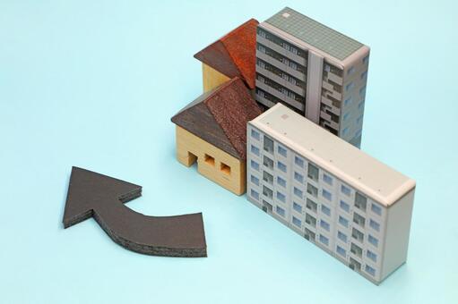 不動産価値上昇のイメージ 不動産投資,投資,不動産の写真素材