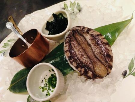 Photo, abalone, seafood, teppanyaki, 