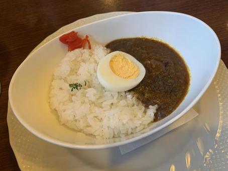 カレー＠卵001 カレー,シンプル,卵の写真素材