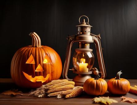 ハロウィンのカボチャのランタン ハロウィンのカボチャのランタンの写真
