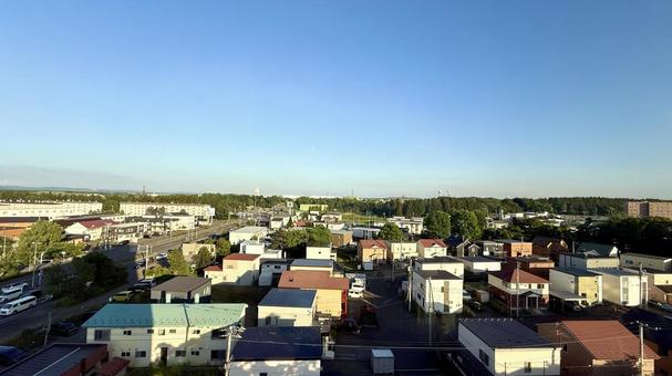 北海道 千歳市の街の光景 北海道 千歳市の街の光景 新千歳空港,千歳空港,空港の写真素材