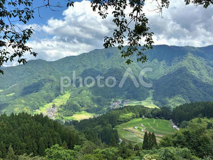 梅雨明けの小代区 梅雨明け,香美町,小代区の写真素材