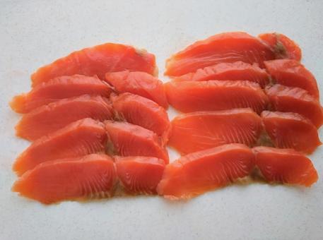 チリ産 スモークサーモン チリ産 スモークサーモン スモークサーモン,サーモン,チリ産の写真素材