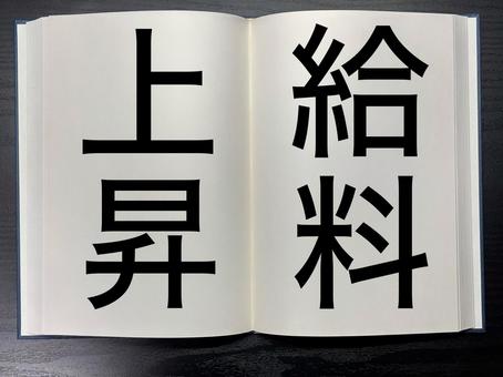 アイキャッチに使える本に書かれた給料上昇 アイキャッチに使える本に書かれた給料上昇の写真