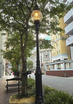 Photo, carriageway, street light, retro, 