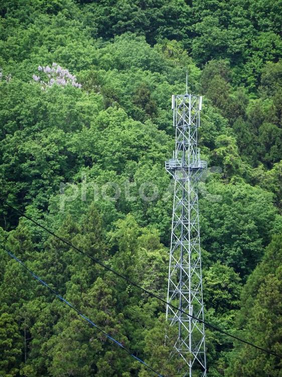 鉄塔がある風景 鉄塔,送電線,電線の写真素材