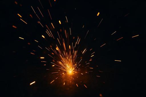 飛び散る火花のイメージ 飛び散る火花のイメージの写真