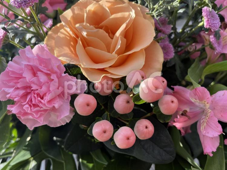 花束3 花束,百合,開店祝いの写真素材