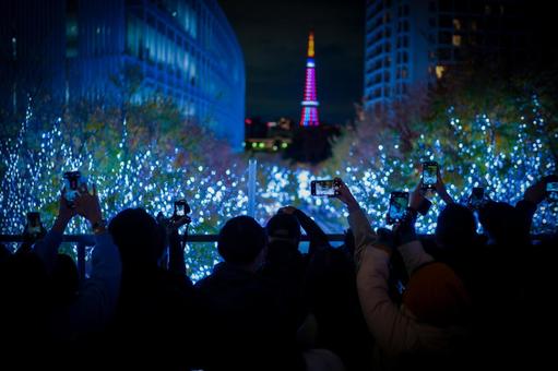 六本木の華やかな夜 六本木の華やかな夜 六本木,イルミネーション,夜景の写真素材