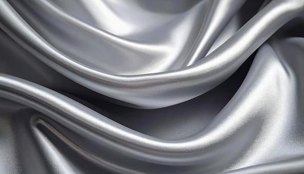 高級感のある銀色の生地の写真