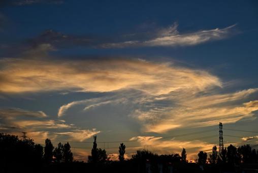夕焼け 2025/8/13 夕焼け 2025/8/13 夕焼け,夕暮れ,夕方の写真素材