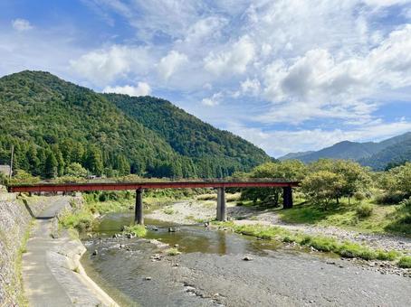長除大橋 長除大橋 橋,川,山の写真素材