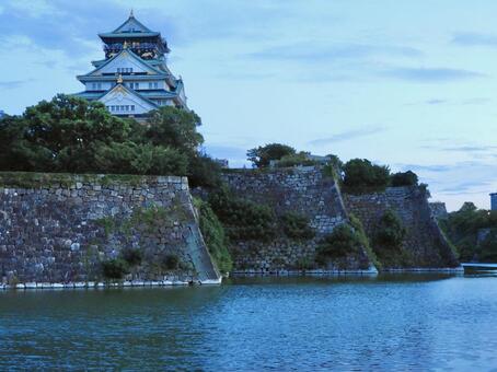 北側から見上げる大阪城本丸2 大阪城,大阪市,大阪の写真素材
