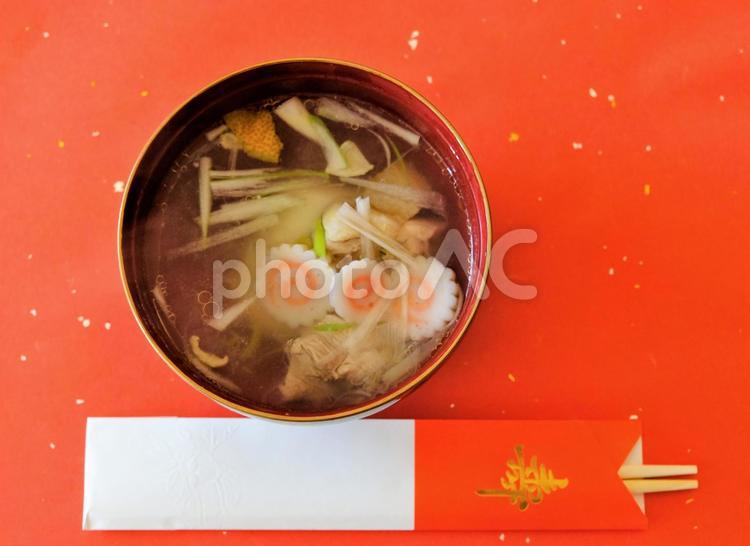 お雑煮　深川風 お雑煮,お節,正月の写真素材