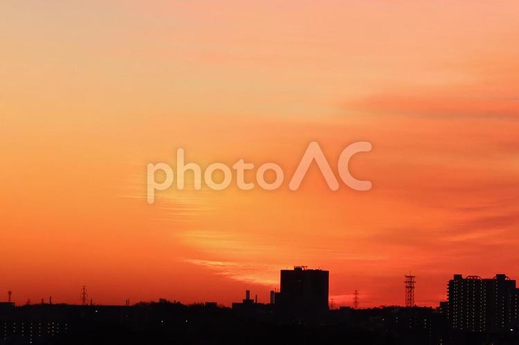 朝焼け　日の出　dawn  朝焼け,夜明け,朝焼け雲の写真素材