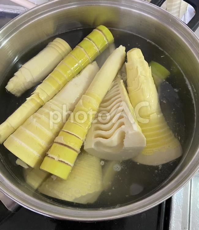 筍　水煮　たけのこ 季節,筍,たけのこの写真素材
