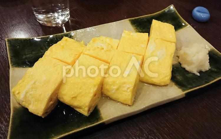 卵焼き　アップ　大根おろし　 卵焼き,大根おろし,アップの写真素材