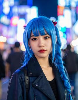 電気街で振り向く、憂鬱なコスプレ彼女 電気街で振り向く、憂鬱なコスプレ彼女の写真