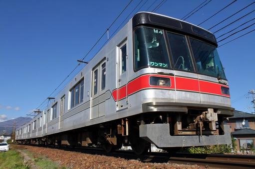 長野電鉄、3000系、M4編成 長野電鉄,長電,3000系の写真素材