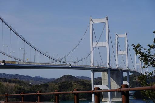 しまなみ海道の大橋 橋,吊り橋,大橋の写真素材