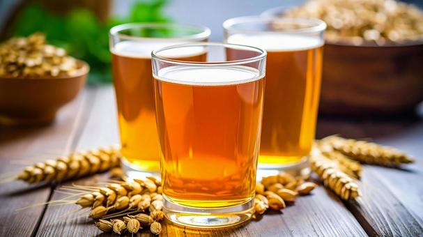 グラスに入った麦茶01 グラスに入った麦茶01の写真