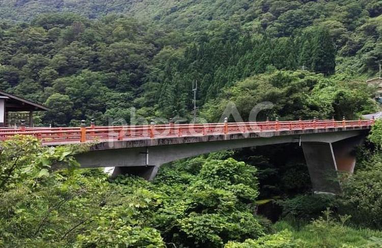 風景　山の中の橋 山,橋,風景の写真素材