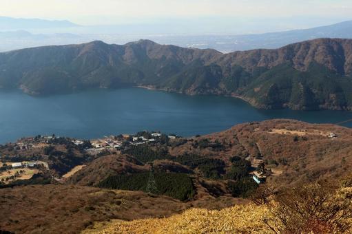 芦ノ湖 芦ノ湖,秋,山の写真素材