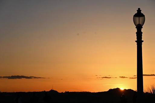 Photo, sunset, evening, a madder sky, 