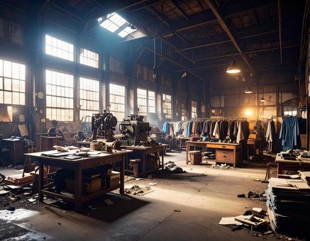 廃れた工場 廃れた工場の写真