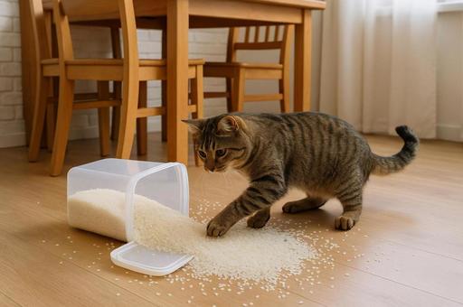 猫のいたずら 猫のいたずらの写真