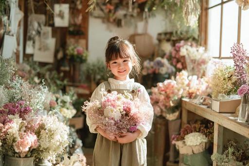花束を持った女の子-7の写真
