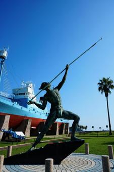 刃刺しの像 刃刺しの像,刃刺し,銅像の写真素材