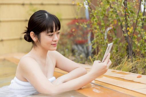 温泉イメージ 温泉イメージ 女性,温泉,人物の写真素材
