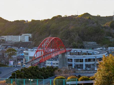 音戸大橋 音戸大橋,音戸の瀬戸,赤い橋の写真素材
