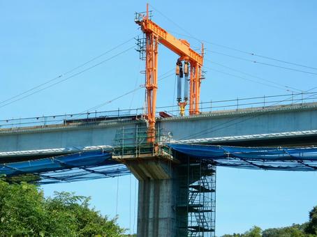【工事写真】道路建設現場 道路,橋梁,架設の写真素材