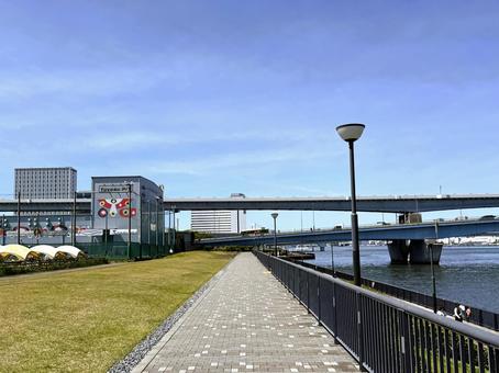 豊洲公園から見た東京の街 2025年春 豊洲公園から見た東京の街 2025年春 シーサイド,五月晴れ,江東区の写真素材