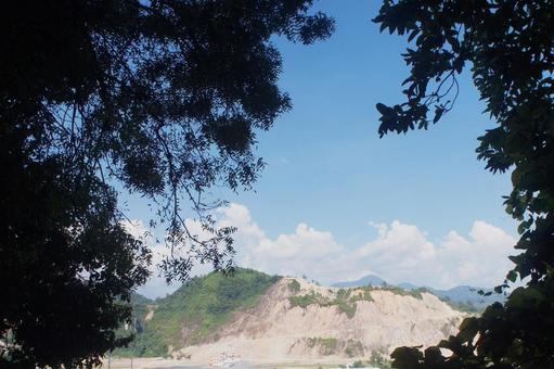 山 山 山,採石場,禿山の写真素材