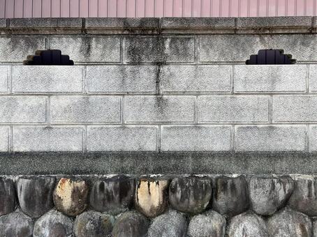 和風な塀 塀,壁,経年の写真素材